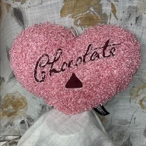 Hershey's Pink Heart Holiday Pillow